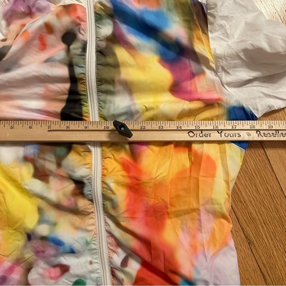 GSUS SINDUSTRIES Lined Windbreaker Full Zip Hoodie Watercolor Colorful Blur S - Picture 6 of 12